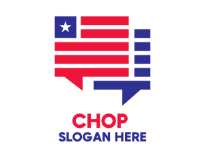 Message - Patriotic Chat Boxes logo design