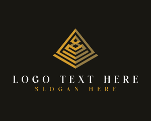 Loan - Real Estate Pyramid Triangle logo design
