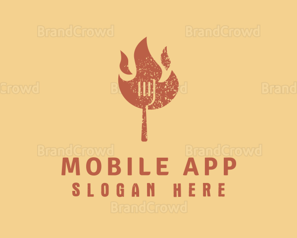 Flaming Fork BBQ Logo