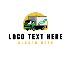 Courier - Freight Trucking Delivery logo design