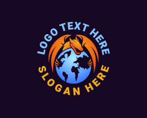 Streamer - Dragon Creature World logo design