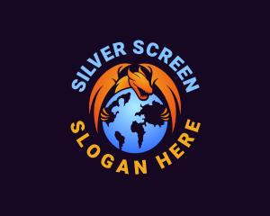 Game Streaming - Dragon Creature World logo design