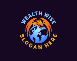 Icon - Dragon Creature World logo design