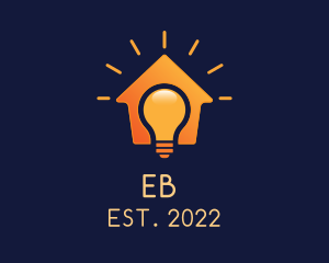 Electric - Smart Idea Bulb House logo design