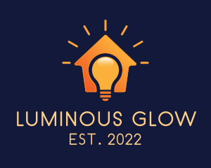 Illuminated - Smart Idea Bulb House logo design