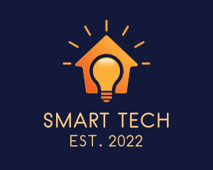 Smart - Smart Idea Bulb House logo design
