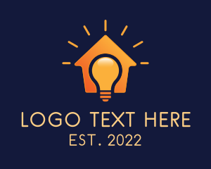 Illuminated - Smart Idea Bulb House logo design