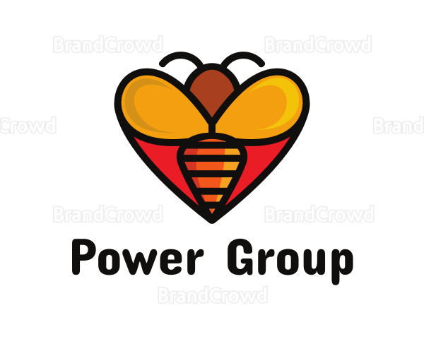 Bee Love Heart Logo