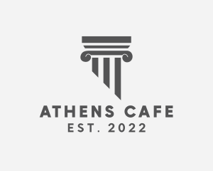 Athens - Column Pillar Architecture logo design