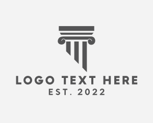 Museum - Column Pillar Architecture logo design