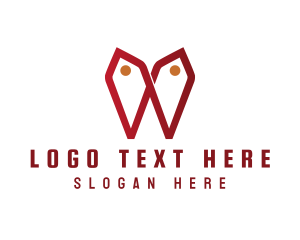 Price Tag Letter W Logo
