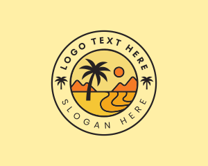 Sand - Island Beach Getaway logo design
