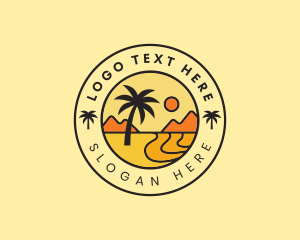 Beach - Island Beach Getaway logo design