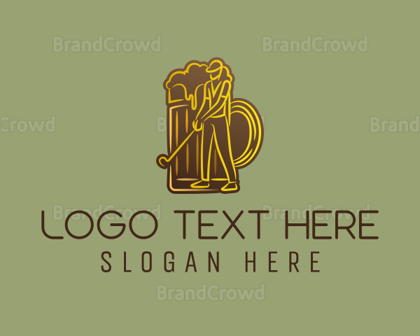 Beer Mug Golfing Logo