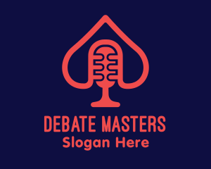 Debate - Spade Microphone Podcast logo design