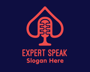 Lecture - Spade Microphone Podcast logo design