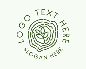 Woodwork - Tree Plant Garden logo design