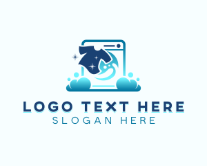 Washing - Laundry Shirt Clean logo design