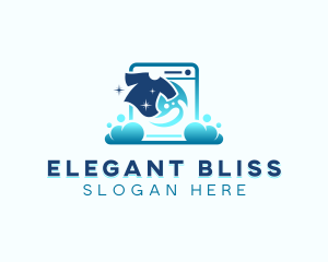 Clothes Washer - Laundry Shirt Clean logo design