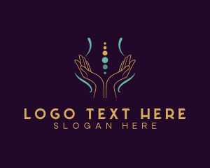 Exercise - Hand Yoga Massage logo design