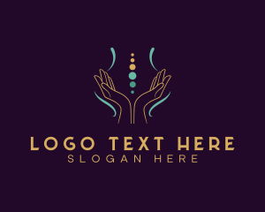 Massage - Hand Yoga Massage logo design