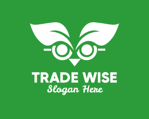 Wise Leaf Owl  logo design