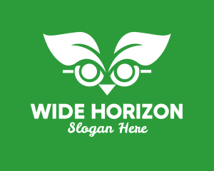 Wide - Wise Leaf Owl logo design