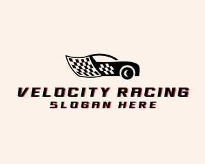 Race Car Flag logo design