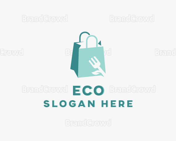 Leaf Fork Shopping Bag Logo