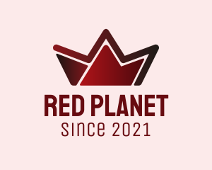 Red Monarch Crown  logo design