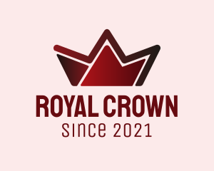 Red Monarch Crown  logo design