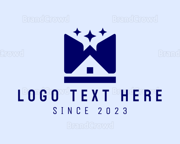 Blue Housing Letter W Logo