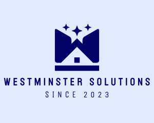 Blue Housing Letter W logo design