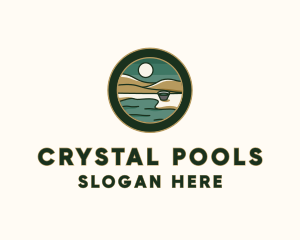 Pool - Valley Lakeside Badge logo design