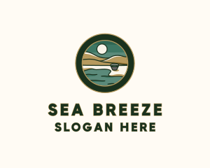 Coastline - Valley Lakeside Badge logo design