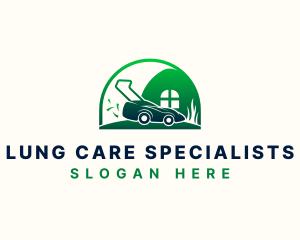 Lawn Mower Garden Care logo design