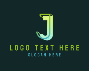 Letter J - Digital Modern Letter J logo design