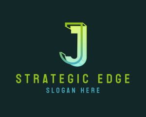 Online - Digital Modern Letter J logo design