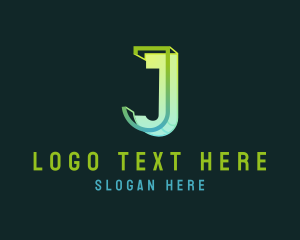 Modern - Digital Modern Letter J logo design