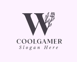 Blooming Flower Letter W Logo