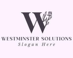 Blooming Flower Letter W logo design