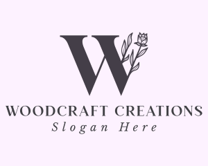 Blooming Flower Letter W logo design