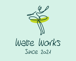 Wavy - Ballet Dancer Studio logo design