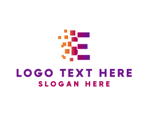 Developer - Digital Tech Software Letter E logo design