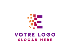 Digital Tech Software Letter E Logo