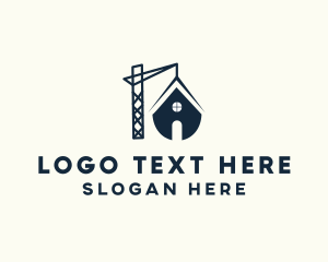 Lift - House Demolition Crane logo design