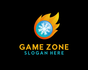 Snow Fire 3D Logo