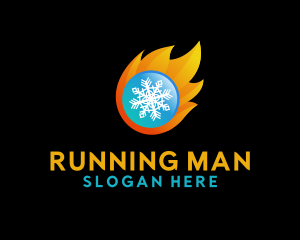 Snow Fire 3D Logo
