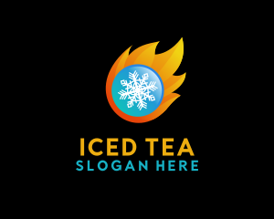 Snowflake Fire HVAC logo design