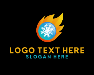 3d - Snow Fire 3D logo design